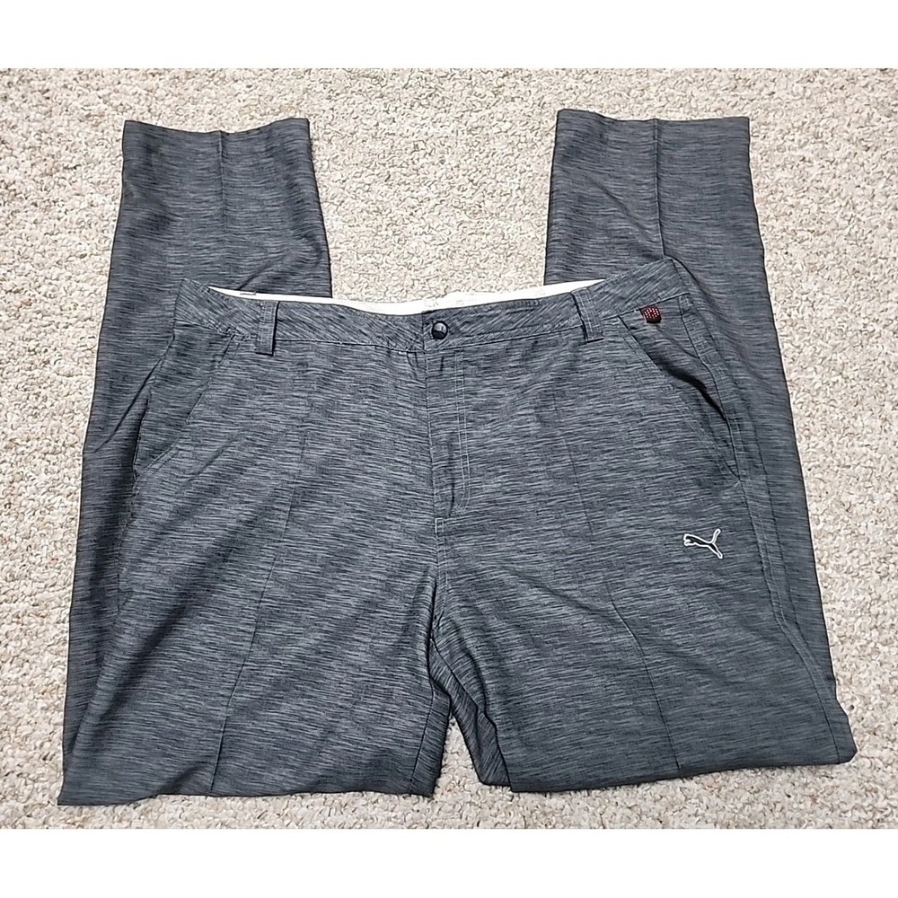 Puma 38x34  Men's Monolite Golf Pants Charcoal Gray Black Dry Cell 5 Pockets